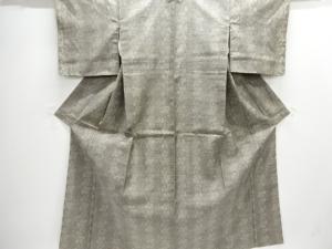 アンティーク　花古典柄手織り紬着物